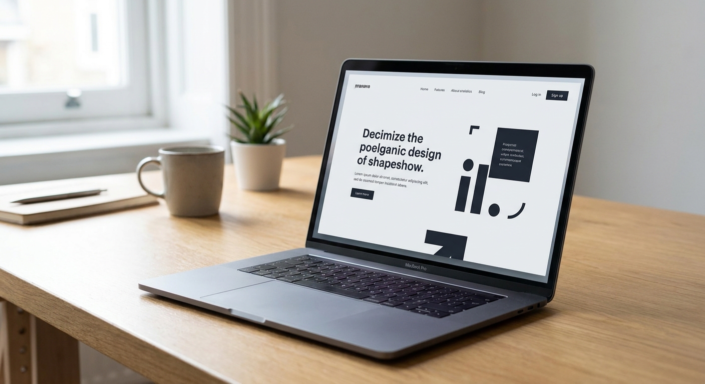 Moderne Website auf Laptop